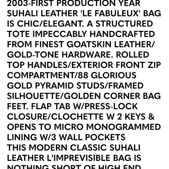 SOLD Louis Vuitton Vintage   2003 RARE SAHALI          LEATHER 'LE FABULEUX - Picture 15 of 15